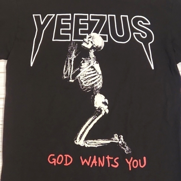 Womens Yeezus black graphic God Wants You tee size M. - Picture 9 of 12